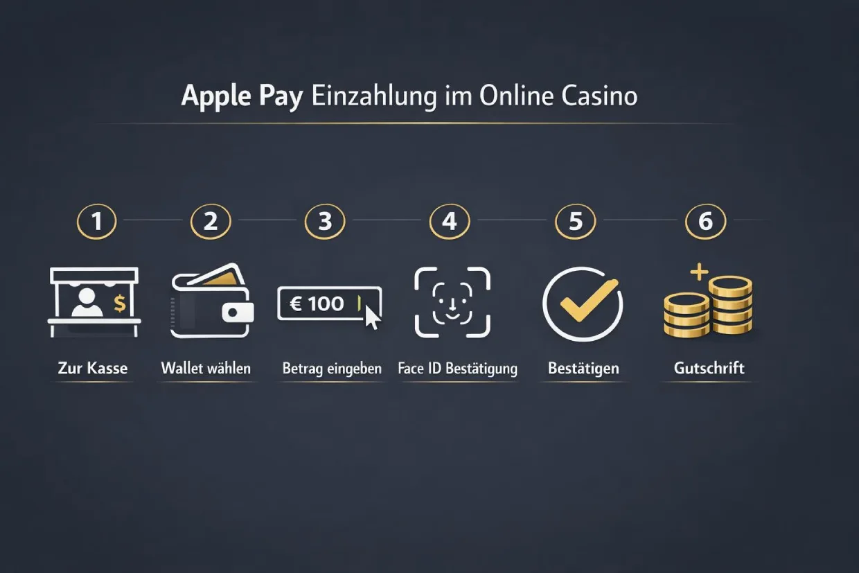 Schritt-für-Schritt-Anleitung für die Apple Pay Einzahlung im Online Casino