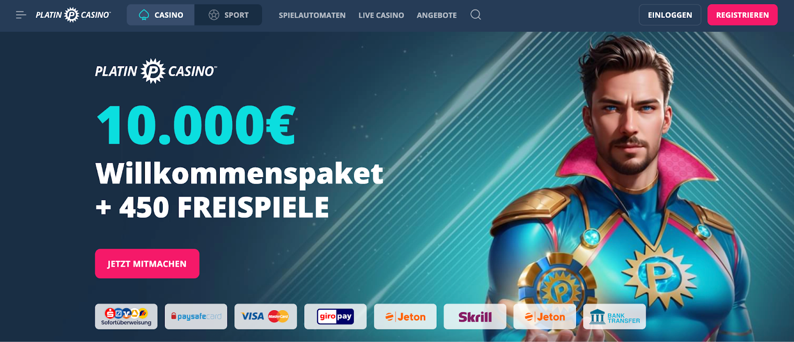 PlatinCasino Online Casino mit Merkur Spielautomaten