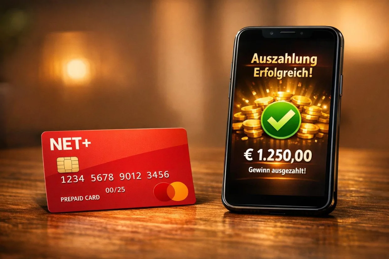 Net+ Prepaid Mastercard von Neteller für Casino-Auszahlungen ohne Banküberweisung