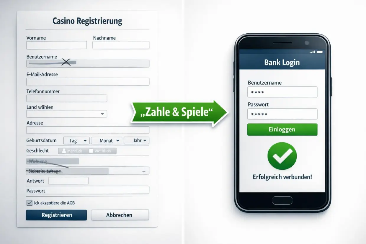 Vergleich zwischen Pay N Play mit Trustly und klassischer Casino-Registrierung