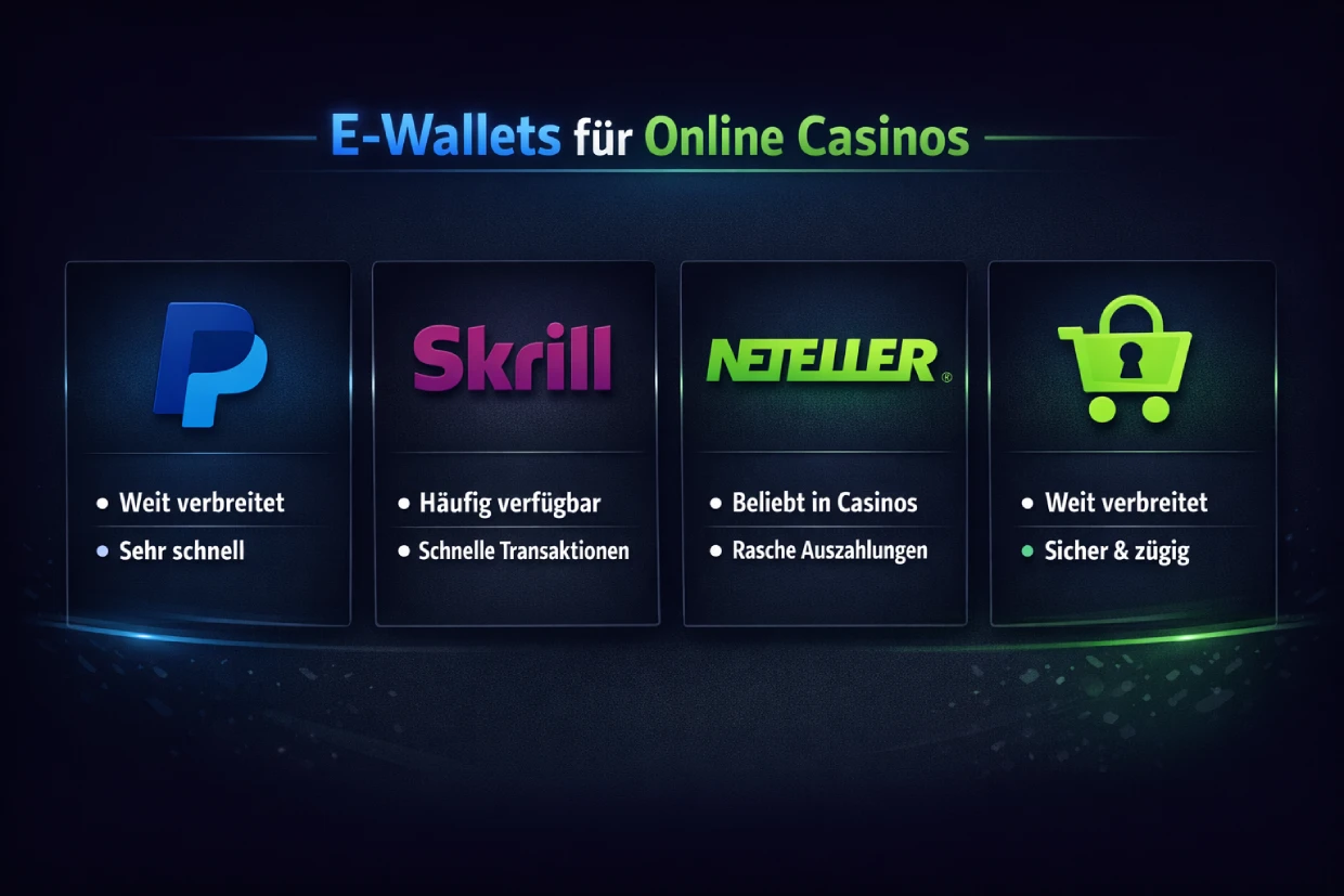 PayPal Skrill Neteller und Trustly Vergleich für Online Casinos
