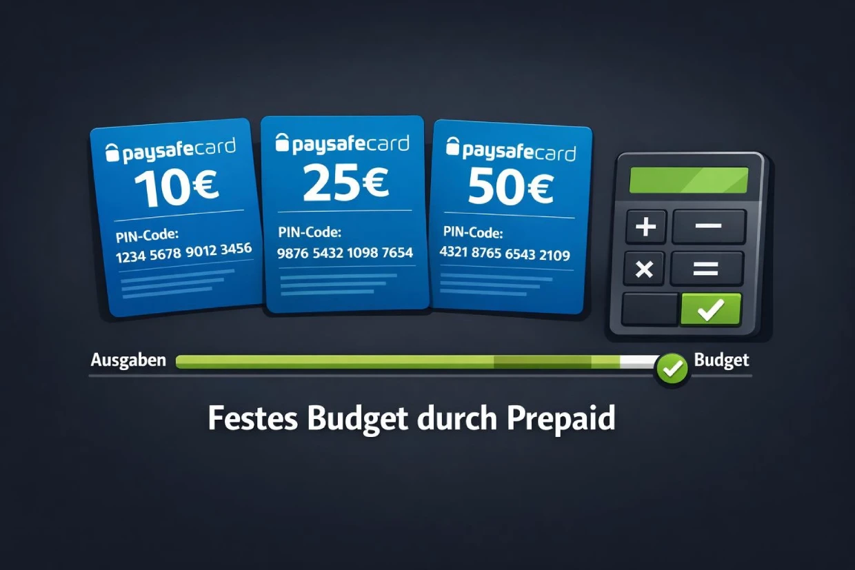 Paysafecard Budgetkontrolle im Online Casino mit festen Beträgen