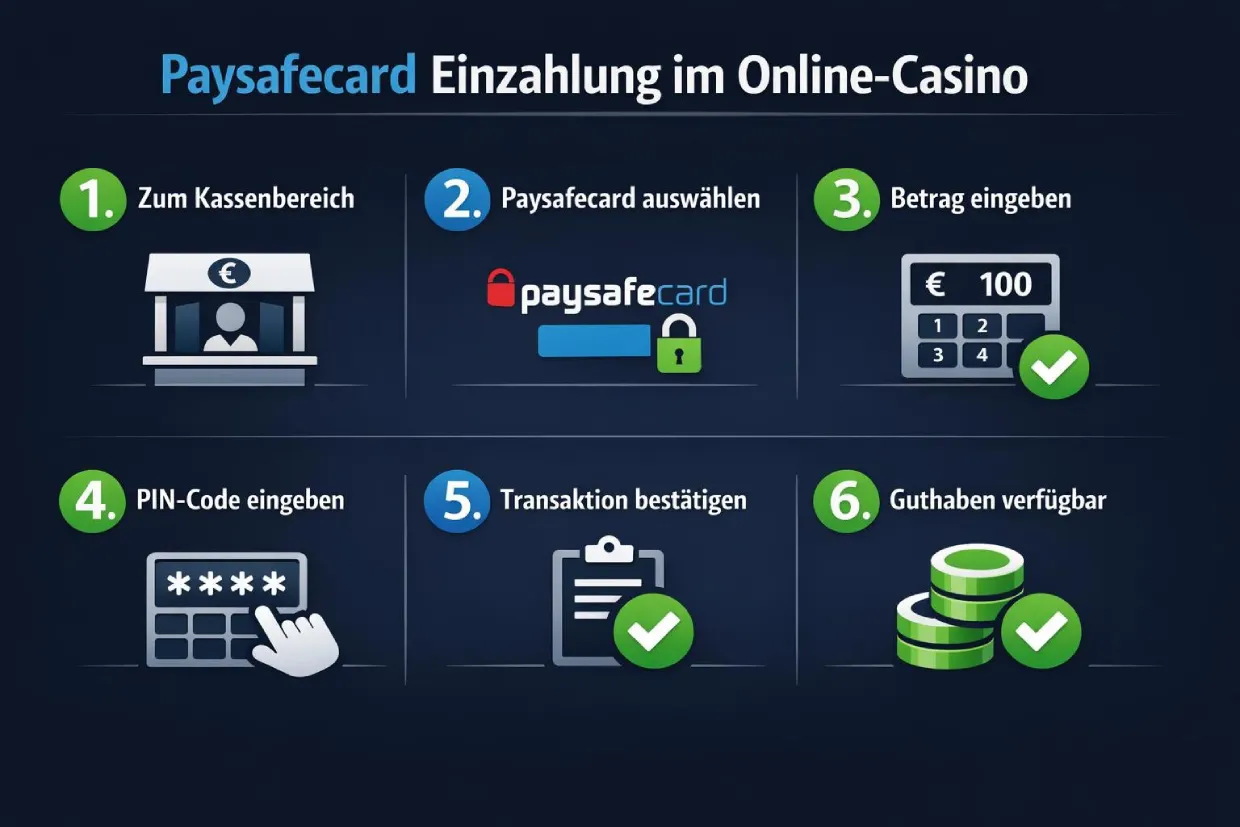 Paysafecard Einzahlung Schritt für Schritt im Online Casino