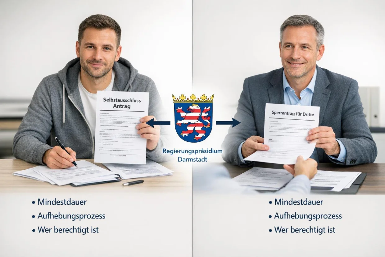 Selbstsperre und Fremdsperre im OASIS-System verglichen