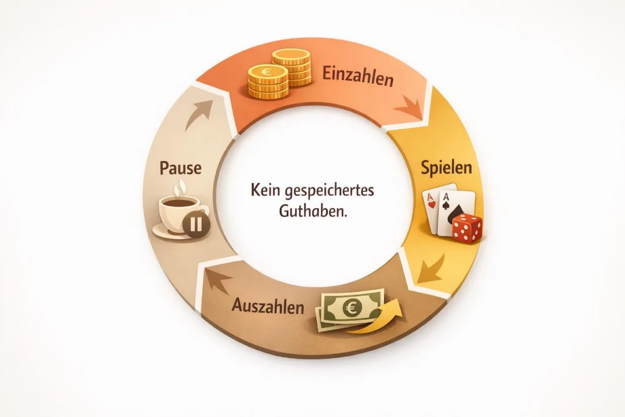 Sitzungsbasiertes Spielen im Casino ohne Anmeldung