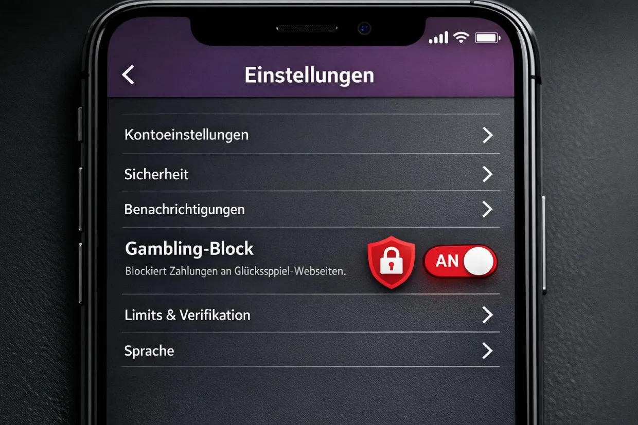Skrill Gambling Block Einstellung im Online Casino zum Spielerschutz aktivieren