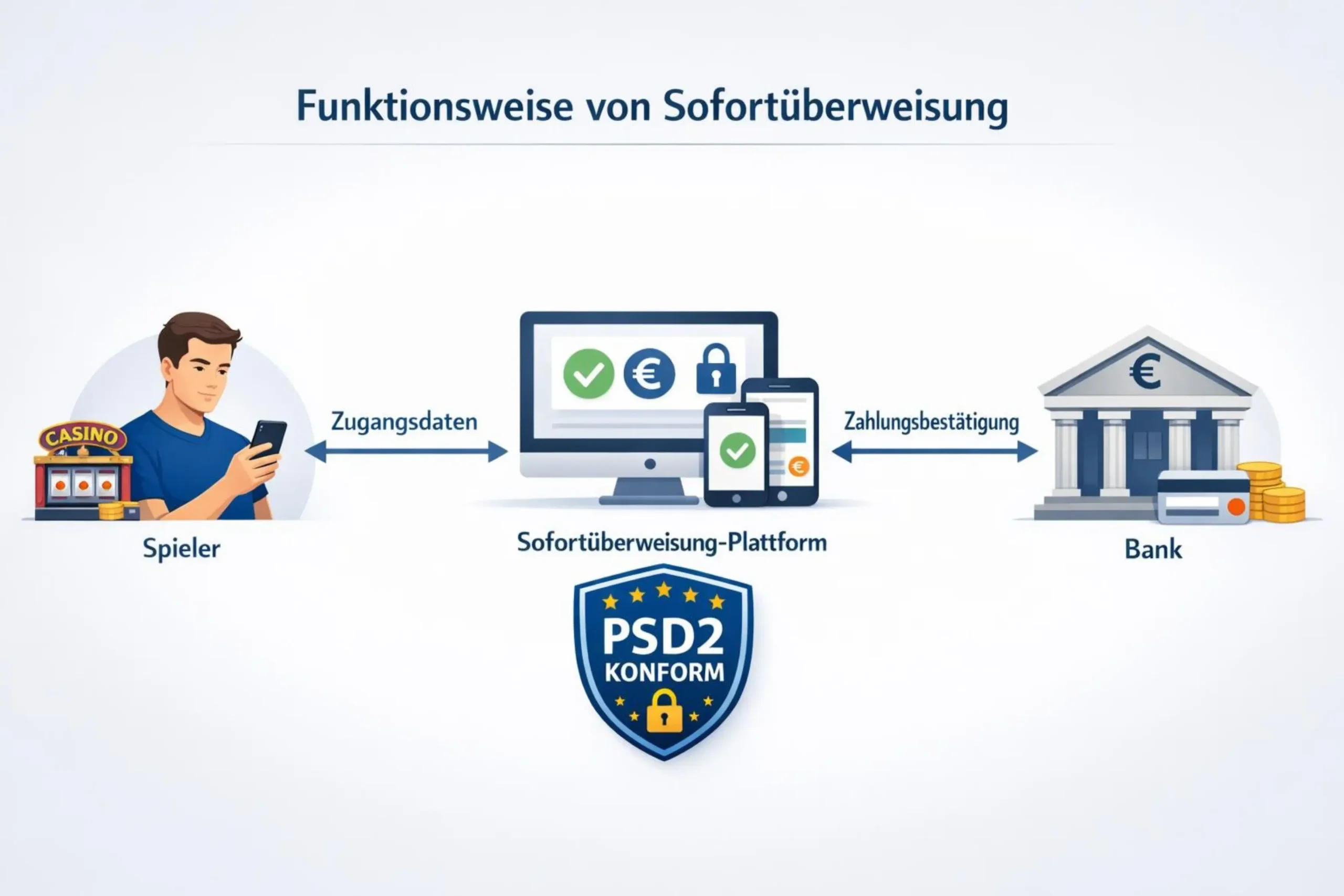 Sofortüberweisung Funktionsprinzip als Zahlungsauslösedienst